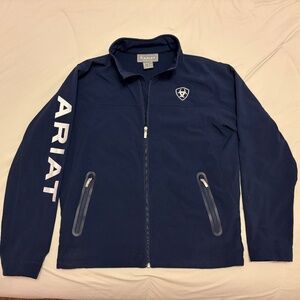 Ariat Navy Blue Performance Jacket with White Logo
